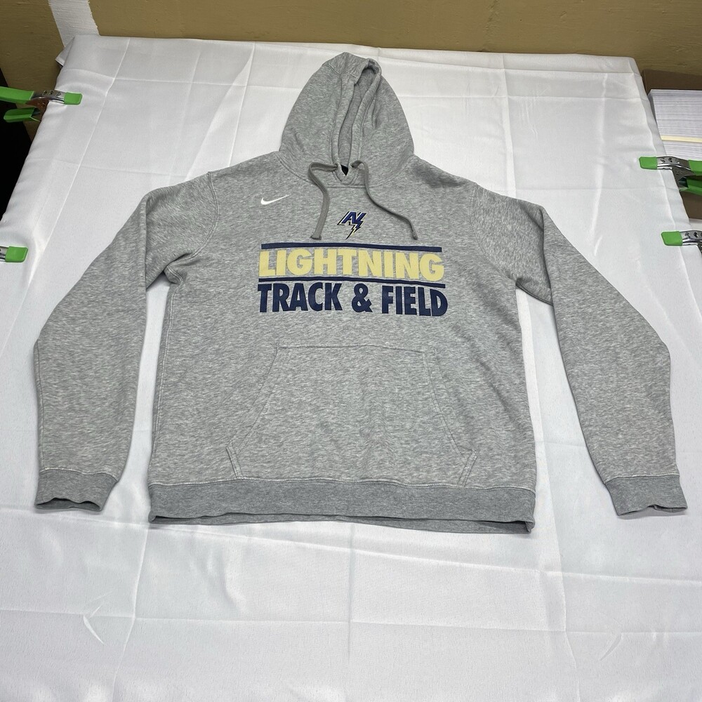 Nike Lightning Track & Field Hoodie Size MediumGray Pullover Sweatshirt